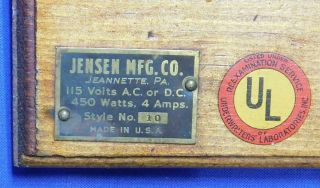 JENSEN 10 MODEL TOY STEAM ENGINE CAST IRON POWER PLANT w GENERATOR DYNAMO 1950s 2