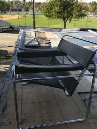 1 GRAY WASSILY CHAIR CHROMED STEEL Disassembled.  NoLocalPickUp.  Must Assemble 2
