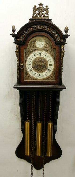 Old Wall Clock Tempus Fugit Dutch Schippertje Vintage Westminster 118cm