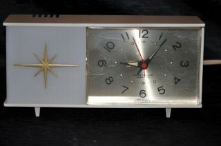 MCM Vintage WESTCLOX Moonbeam ATOMIC Electric Alarm Clark STARBURST S - 14A 4