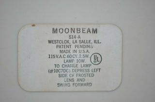 MCM Vintage WESTCLOX Moonbeam ATOMIC Electric Alarm Clark STARBURST S - 14A 6