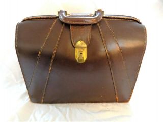 Vtg 1940s - 50s Post Wwii Horsehide Leather Us Military Army Briefcase Bag Type Ix