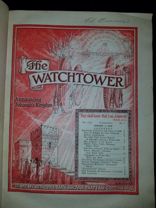 WATCHTOWER REPRINT Bound Volume - RARE 1949 RED COVER 2