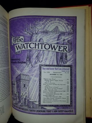 WATCHTOWER REPRINT Bound Volume - RARE 1949 RED COVER 7