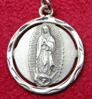 Vintage 1940 Sterling Silver Ingot Our Lady Of Guadalupe Shrine Pilgrimage Medal