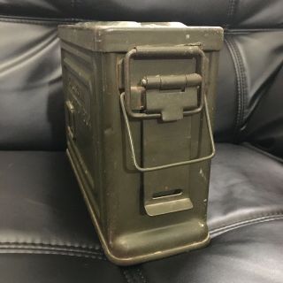 Vintage WW2 Crown Metal Flaming Bomb Ammunition Box 30 Cal M1 250 4 AP - 1 TR 4