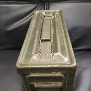 Vintage WW2 Crown Metal Flaming Bomb Ammunition Box 30 Cal M1 250 4 AP - 1 TR 5
