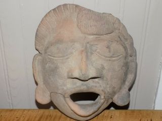 Pre - Colombian Large Terracotta Mask (700 B.  C - 1200 A.  D)