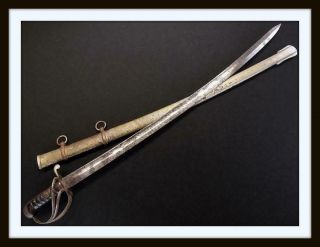 Antique 1850 Model Us Dragoon Sword By " Tiffany Co.  " In American Civil War