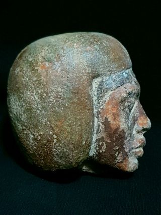 Rare ANCIENT EGYPTIAN ANTIQUES Head Of Nubian King LUXOR Sand Stone EGYPT BC 10