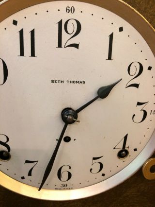 Vintage Seth Thomas 1943 Mantel Clock.  Runs Perfectly.  Key 7