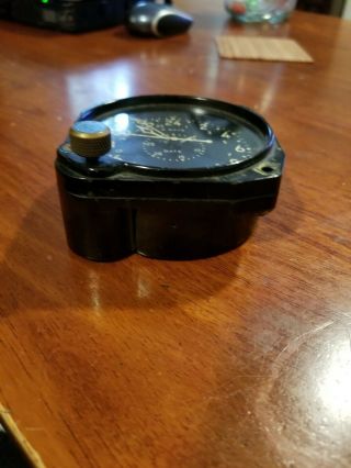 Waltham World War 2 Era CDIA Aircraft Clock.  8 Day Clock 2