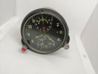 Aviation Clock Achs - 1,  Achs - 1 Cockpit Clock,  Soviet Military Air Force Ussr