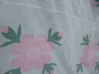 SIGNED & DATED 1920 Rose of Sharon Applique Quilt Top Vintage 7