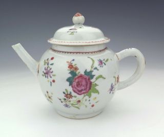 Antique Chinese Porcelain - Hand Painted Flowers Oriental Teapot