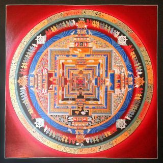 Masterpiece Handpainted Tibetan Thangka Painting Buddhist Kalachakra Mandala
