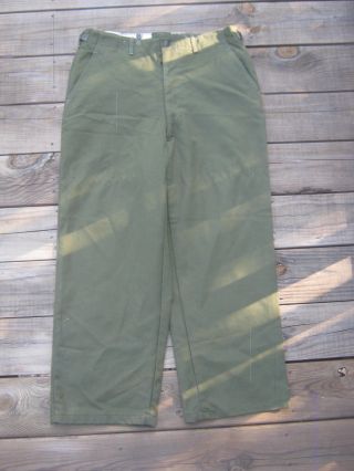 Us Military Korean War Era Field Wool Trousers Green