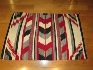Navajo Eye Dazzler Variant Saddle Blanket,  53 " X 34 ",