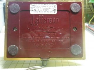 Rare Jefferson Golden Hour Mystery Clock Circa 1950s,  has replaced motor 4