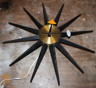 Vintage Mid Century George Nelson Howard Miller Spike Clock