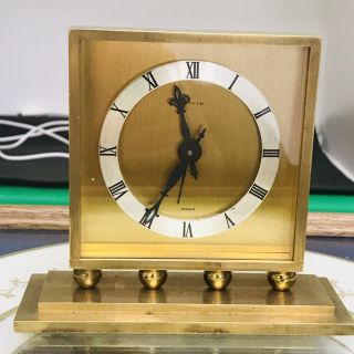 Estate Vintage Tiffany Hour Lavigne French Solid Gilt Bronze Mantle Clock