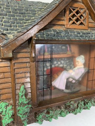 Haddon Home Sweet Home Model 30 Clock Lady Rocking Chair Cottage Vtg 12