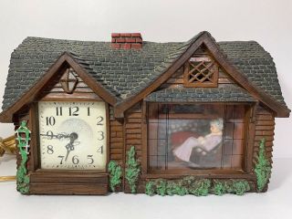 Haddon Home Sweet Home Model 30 Clock Lady Rocking Chair Cottage Vtg