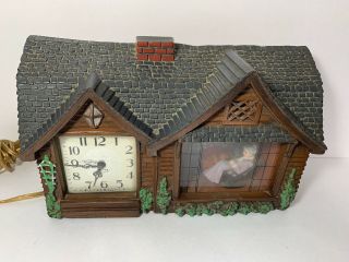 Haddon Home Sweet Home Model 30 Clock Lady Rocking Chair Cottage Vtg 4