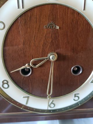 Mantel Chime Clock Brand - Solar Made In Germany.  Key Wind And Vintage 1941 2