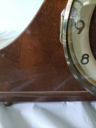 Mantel Chime Clock Brand - Solar Made In Germany.  Key Wind And Vintage 1941 5