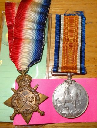 Wwi British Star And War Medal Pair Rustenburg Kdo