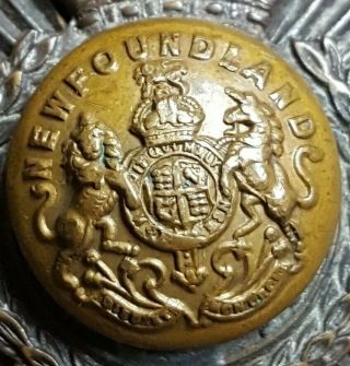 Ww1 Royal Newfoundland Regiment Button Sweetheart Trench Art Badge
