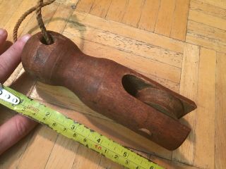 18th Century Treenware Lighting Pulley Dry Surface Ash Wood For Lighting Devices