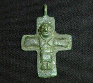 Viking Ancient Artefact - Bronze Cross - Circa 10th - 11th Century Ad /991