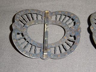 Antique Steel Marcasite Shoe Buckles - 2.  25 