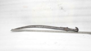 Antique Old Hand Forged Blade Indo Persian Sword Tulwar Dagger Iron Handle Hilt 2
