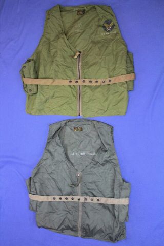 Usaf Type E - 1 & E - 1b Radio Carrying Vests Set