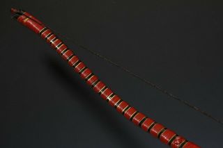 Japanese Antique Edo yumi bow child yoroi Koshirae samurai tsuba room katana red 2