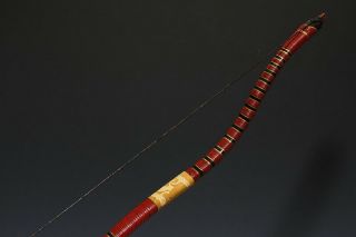 Japanese Antique Edo yumi bow child yoroi Koshirae samurai tsuba room katana red 4