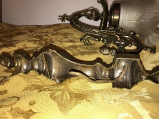 French Antique Bird Gilded Bronze Brass Wall Lamp Sconce Art Nouveau 6