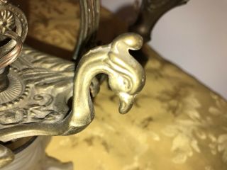 French Antique Bird Gilded Bronze Brass Wall Lamp Sconce Art Nouveau 9