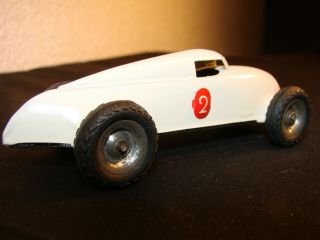 Tin Toy Race Car Lehmann Gnom 1930 The Rarest In White With Chrome Rims