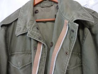 Vintage 1950s Distressed Army Jacket Korean War Era Olive Drab Sz M Medium 2