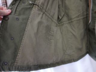 Vintage 1950s Distressed Army Jacket Korean War Era Olive Drab Sz M Medium 5