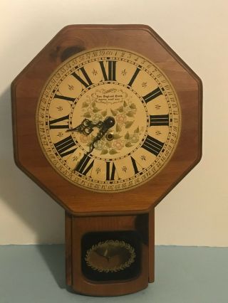 England Clock Co.  School House Wall Clock