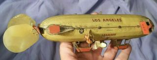 Vintage 1912 Lehmann " Los Angeles " Zeppelin Clockwork Tin Toy /all