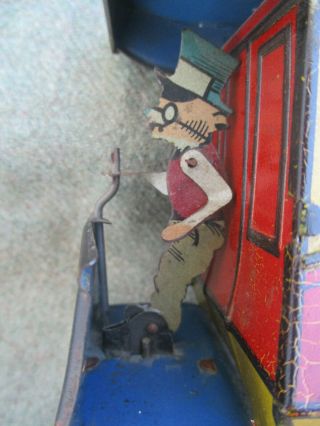 VINTAGE 1922 GERMANY TOONERVILLE TROLLEY TIN WIND - UP TOY 9