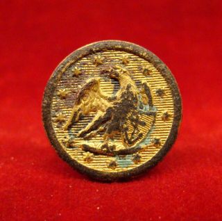 War Of 1812 Us Navy Vest Or Cuff Button Found Near Fort Morgan Al.  Gold Plated