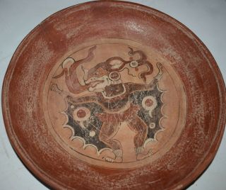 Orig $1099 Wow Pre Columbian Mayan Bowl,  Bat,  8in Prov