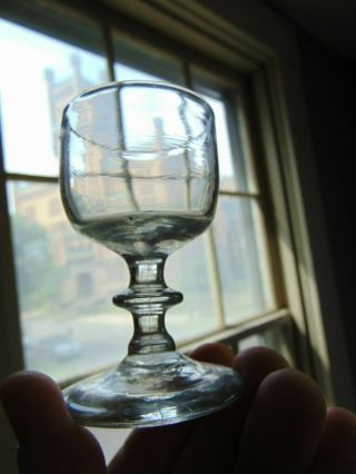 Four Antique Button Stem / Knop Stem Wineglasses / Wineglass C.  1800 - 1840